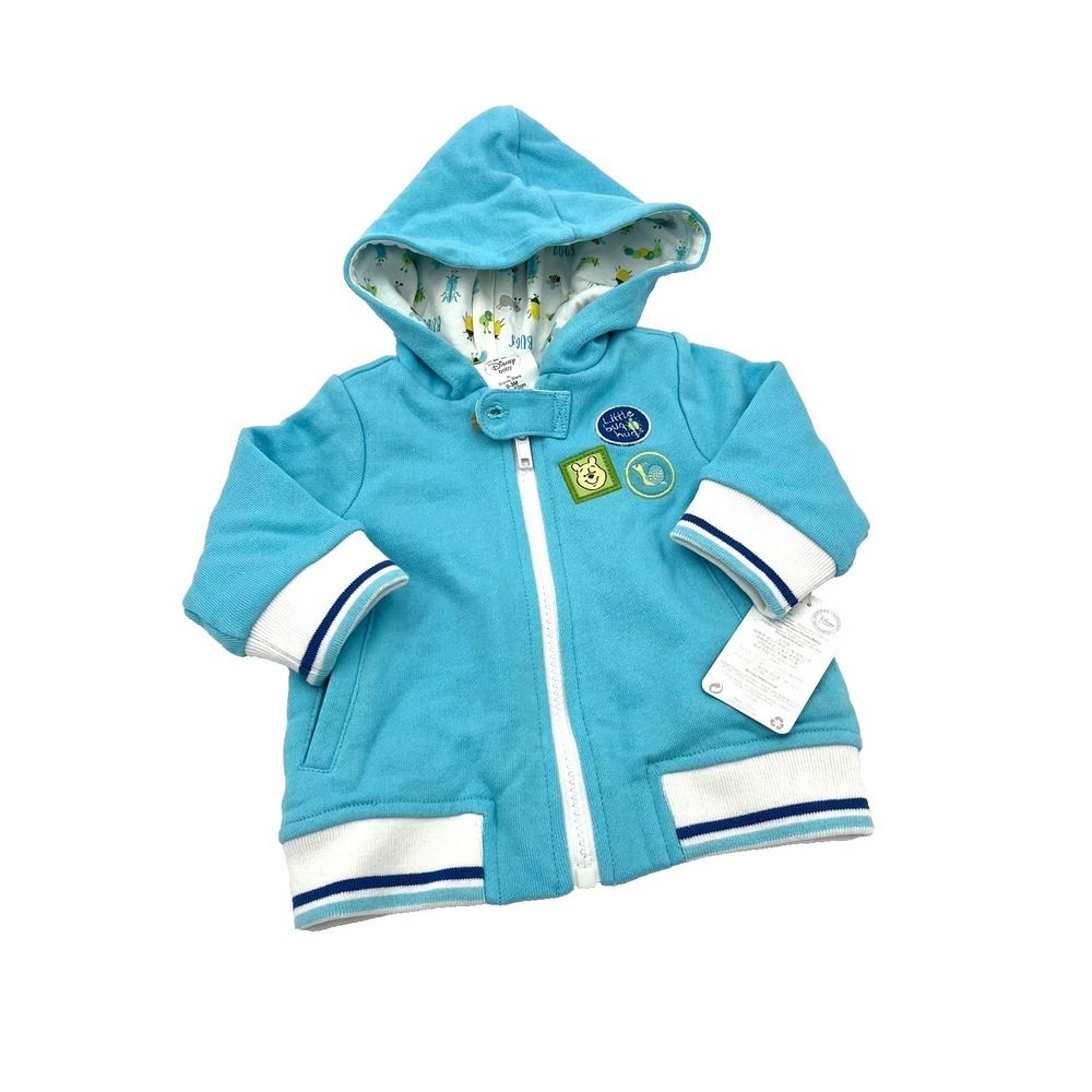 Disney Baby Winnie The Pooh Blue Hoodie Size 0-3M New